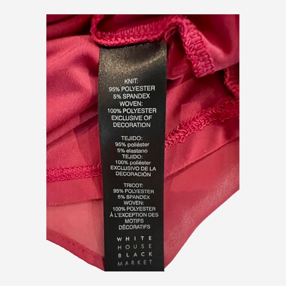 WHBM - Ruffled Flounced Overlayed Rosey Top - Size Medium - Picture 9 of 9